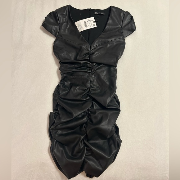 Zara Faux Leather Dress - Picture 5 of 7